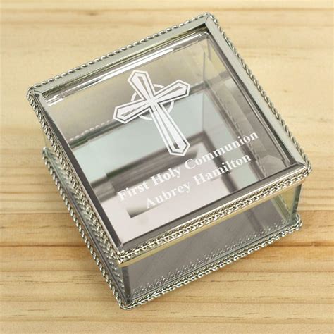 first communion silver metal jewelry box favor|First Communion Jewelry Box .